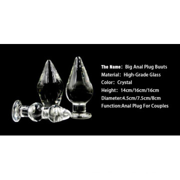 Bouchons en verre femelle Anal Sex Toys en vente (Ij_P10034)